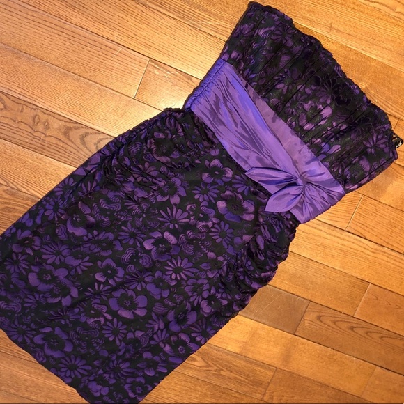 Betsey Johnson Evening Cocktail Dress Burnout Silk - Picture 1 of 7